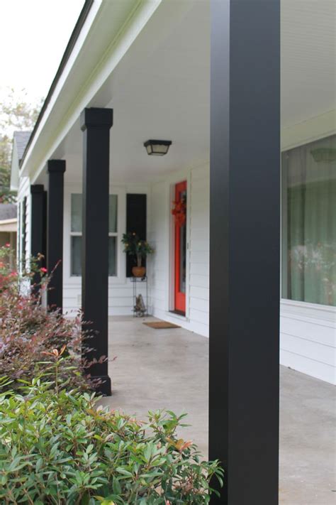 metal bands to put on exterior house collumns|metal front porch columns.